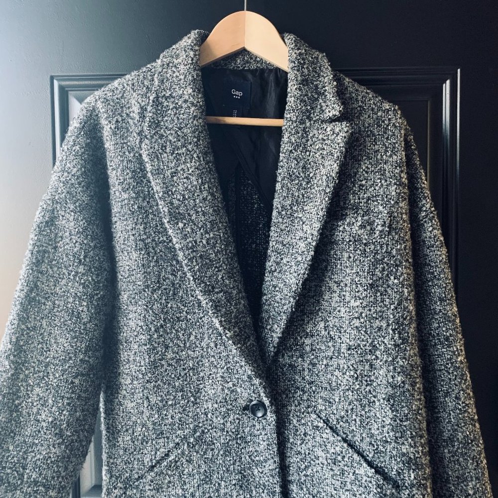 Women's Gap Coat, Size S, Speckled Gray